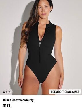 Hi Cut Sleeveless Surfy One-Piece Swimsuit